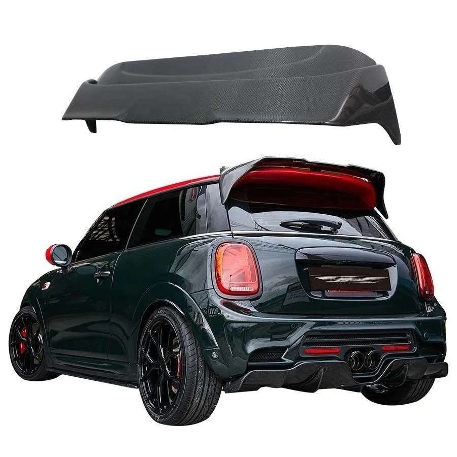 AG Style Carbon Fiber Rear Spoiler for MINI JCW F56 S 2014-2023 Tail Wing Body Kit with Double Deck Roof